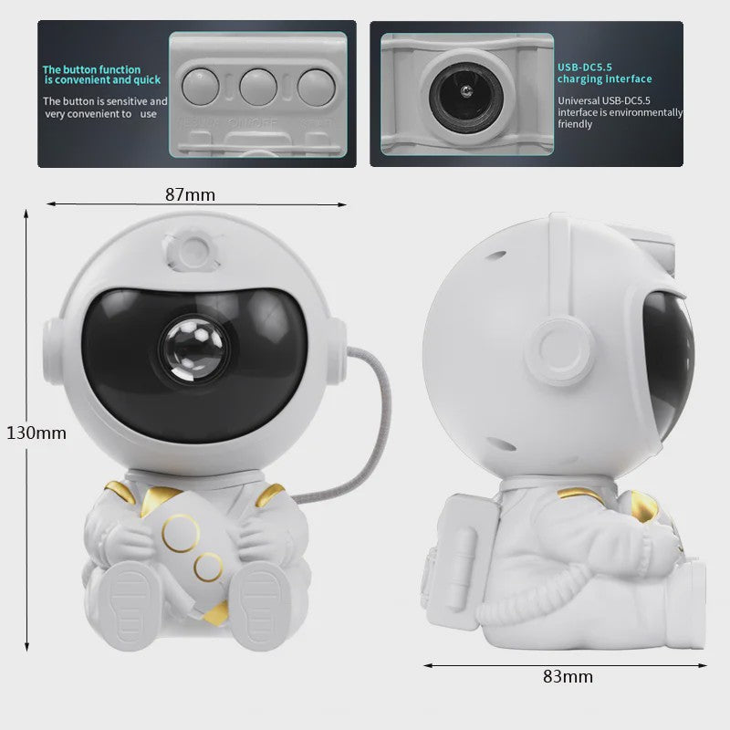 Astronaut Sterrenhemel Projector Lamp - Magische Sterren & Nevels voor Slaapkamer