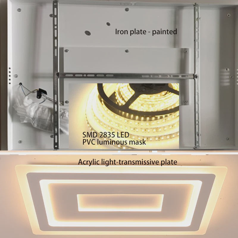 Moderne Ultradunne Acryl LED Plafondlamp - Sfeervolle Verlichting voor Woonkamer & Slaapkamer