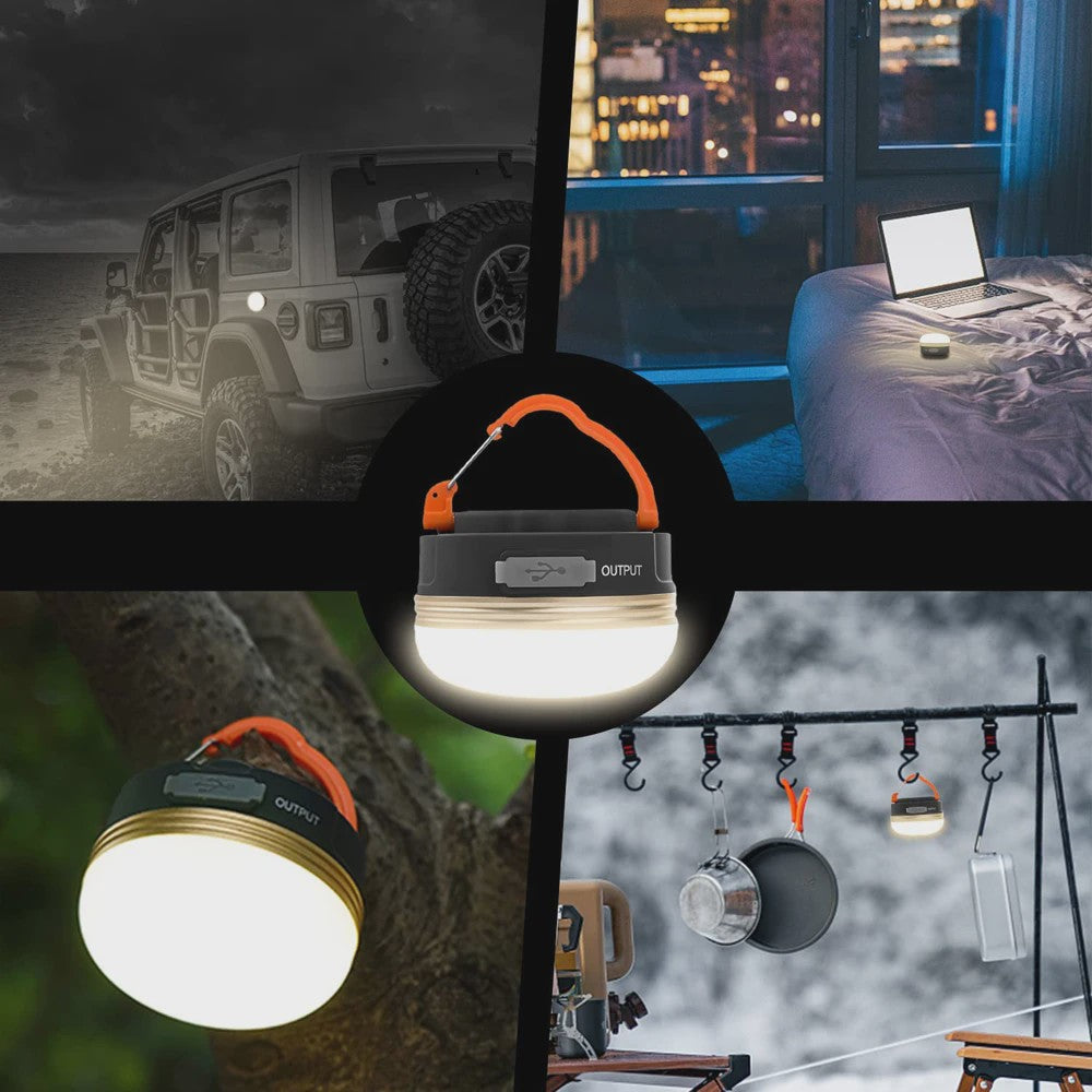 Krachtige 10W USB Oplaadbare Camping Lantaarn - Draagbare Tentlamp met 1200mAh Batterij