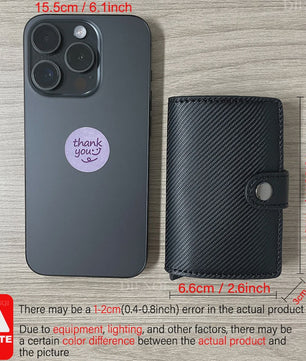 Minimalistische RFID-blokkerende Cardholder met Automatische Pop-Up | PU Leer