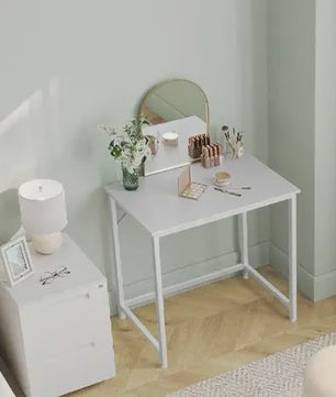 VASAGLE Compact Bureau - Stijlvol Metalen Frame Bureau voor Studie, Kantoor of Slaapkamer