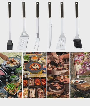 Complete Barbecue Set RVS - 15 Delig BBQ Gereedschap & Accessoires