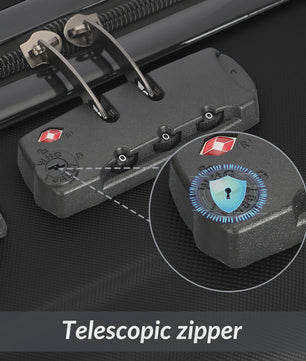 3-delige Hard Shell Koffer Set met TSA Slot en 360° Spinner Wielen