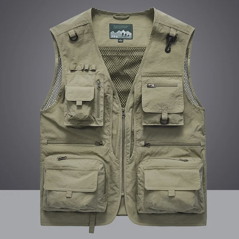 Tactisch Vest Heren - Veelzijdige Werk- en Fotovest met Mesh en Zakken