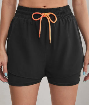 Dames High Waist Yoga Shorts met Ingebouwde Legging - Comfort & Stijl voor Sport