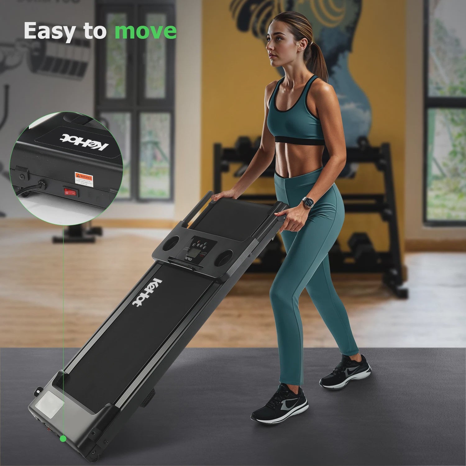 Opvouwbare Loopband KeHot met FITSHOW APP, Bluetooth Audio & 12 Programma's