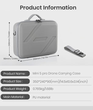 STARTRC Draagtas voor DJI Mini 5 Pro & RC 2 Controller - Draagbare Reistas voor Accessoires