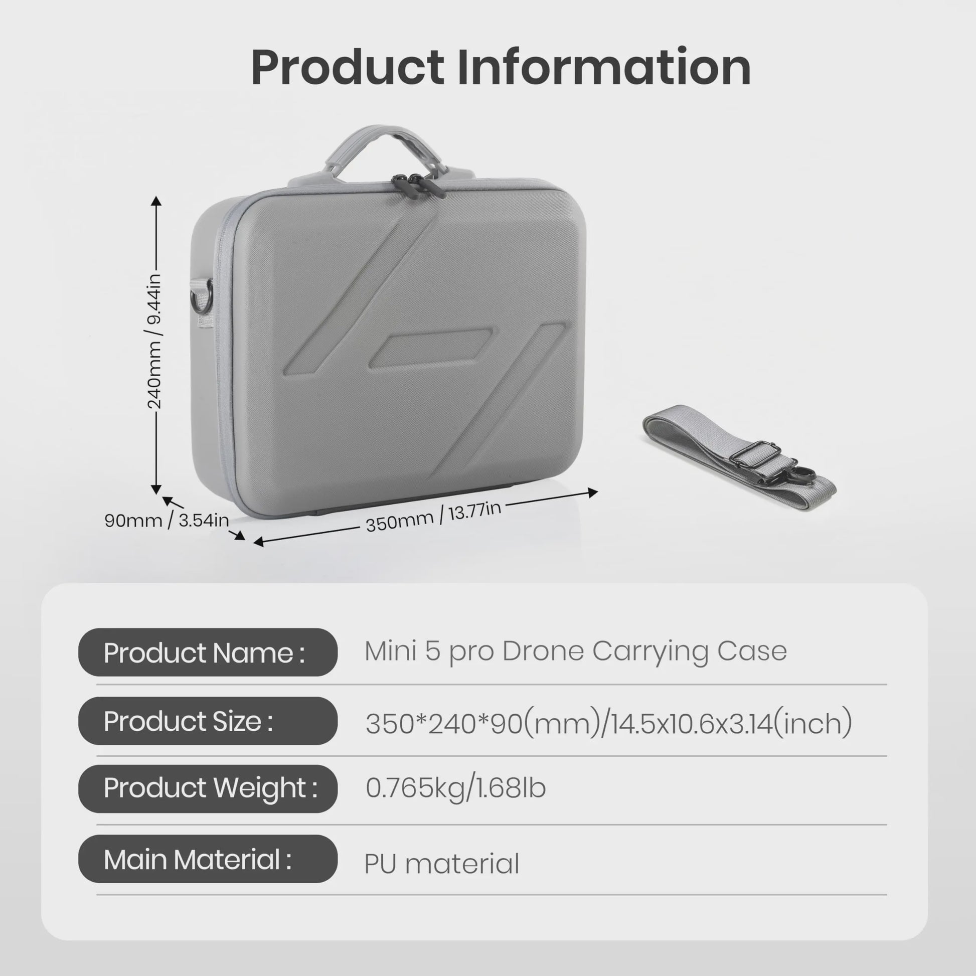 STARTRC Draagtas voor DJI Mini 5 Pro & RC 2 Controller - Draagbare Reistas voor Accessoires