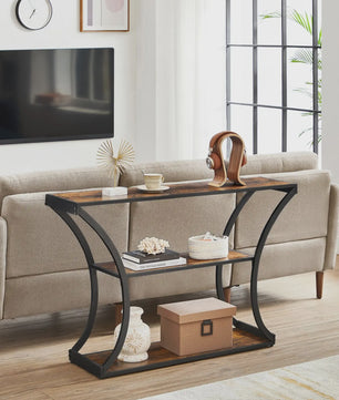 VASAGLE Console Tafel met 2 etages - Vintage Design voor Hal en Woonkamer