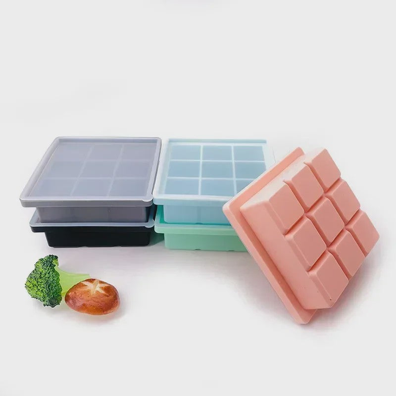 Babyvoeding Bakjes met Deksel - Invries- en Bewaartray voor Babyvoeding, Borstvoeding en Flesvoeding