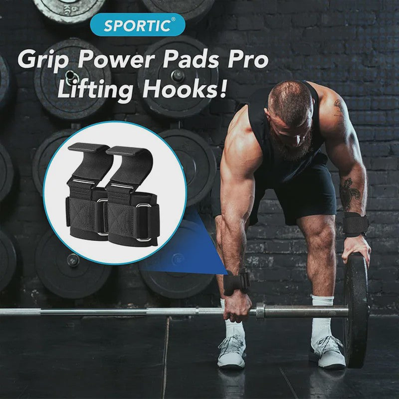 Fitness Grip Hooks met Polsbanden - Verbeter je Kracht en Grip bij Gewichtheffen