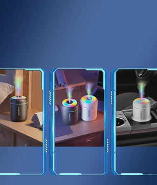 Compacte Mini Luchtbevochtiger 180ML met Aroma Diffuser, USB & Kleurrijke LED Verlichting voor Auto, Huis en Slaapkamer