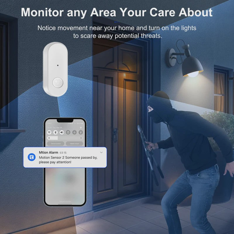 Tuya WiFi PIR Bewegingsmelder - Slimme Infrarood Detector voor Huisbeveiliging