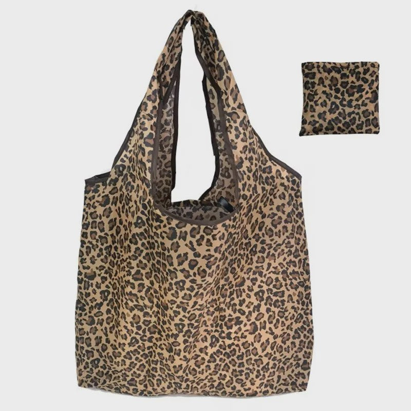 Grote Leopard Print Shopper Tas - Opvouwbare Handtas voor Dagelijks Gebruik