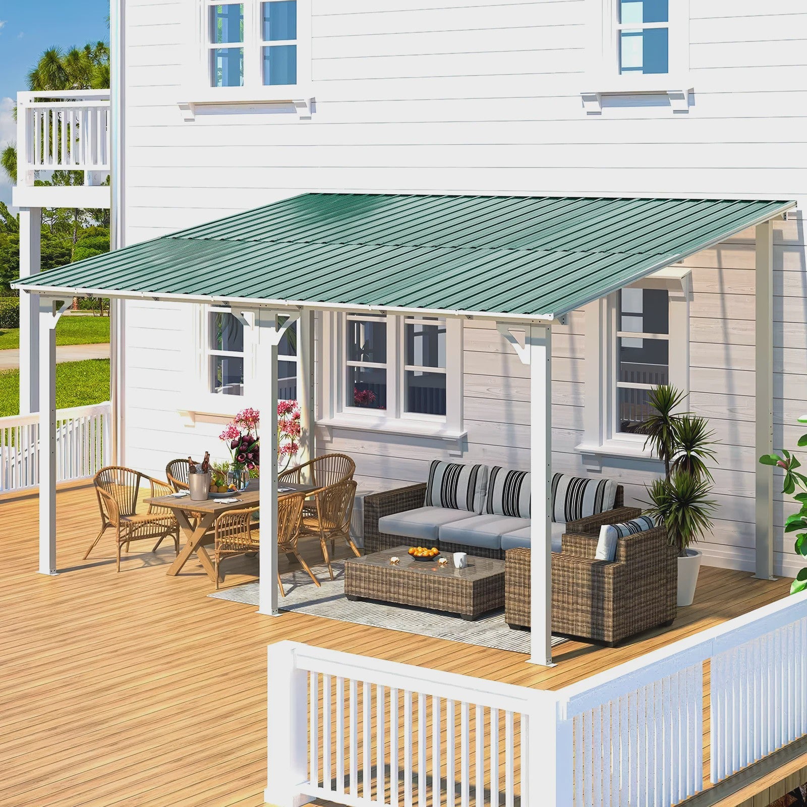 12x Golfplaten Metaal - Gecoat Staal 0.23mm Dik - Roestbestendig Dakbedekking voor Carport