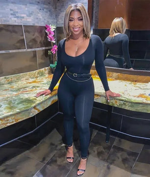 Dulzura Dames Jumpsuit met Lange Mouwen - Bodycon Streetwear Stijl