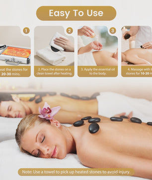 9/12/18/20pcs Hot Stone Massage Set Heater Box Relieve Stress Back Health Care Lava Basalt Round Massage Tool Stone Massager