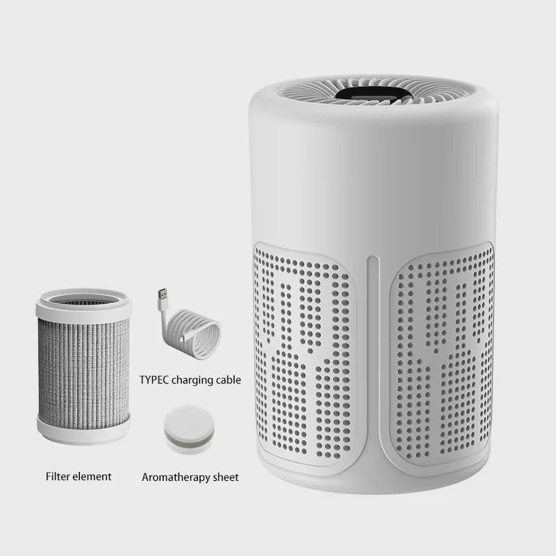 HOMEFISH USB Luchtzuiveraar met Negatieve Ionen - Verwijdert Formaldehyde & Geurtjes