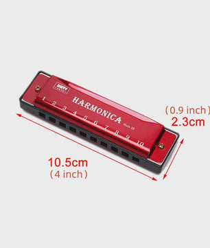 Diatonische C-Harmonica 10 Gaten - Ideaal voor Beginners, Studenten & Kinderen - Inclusief Beschermhoes