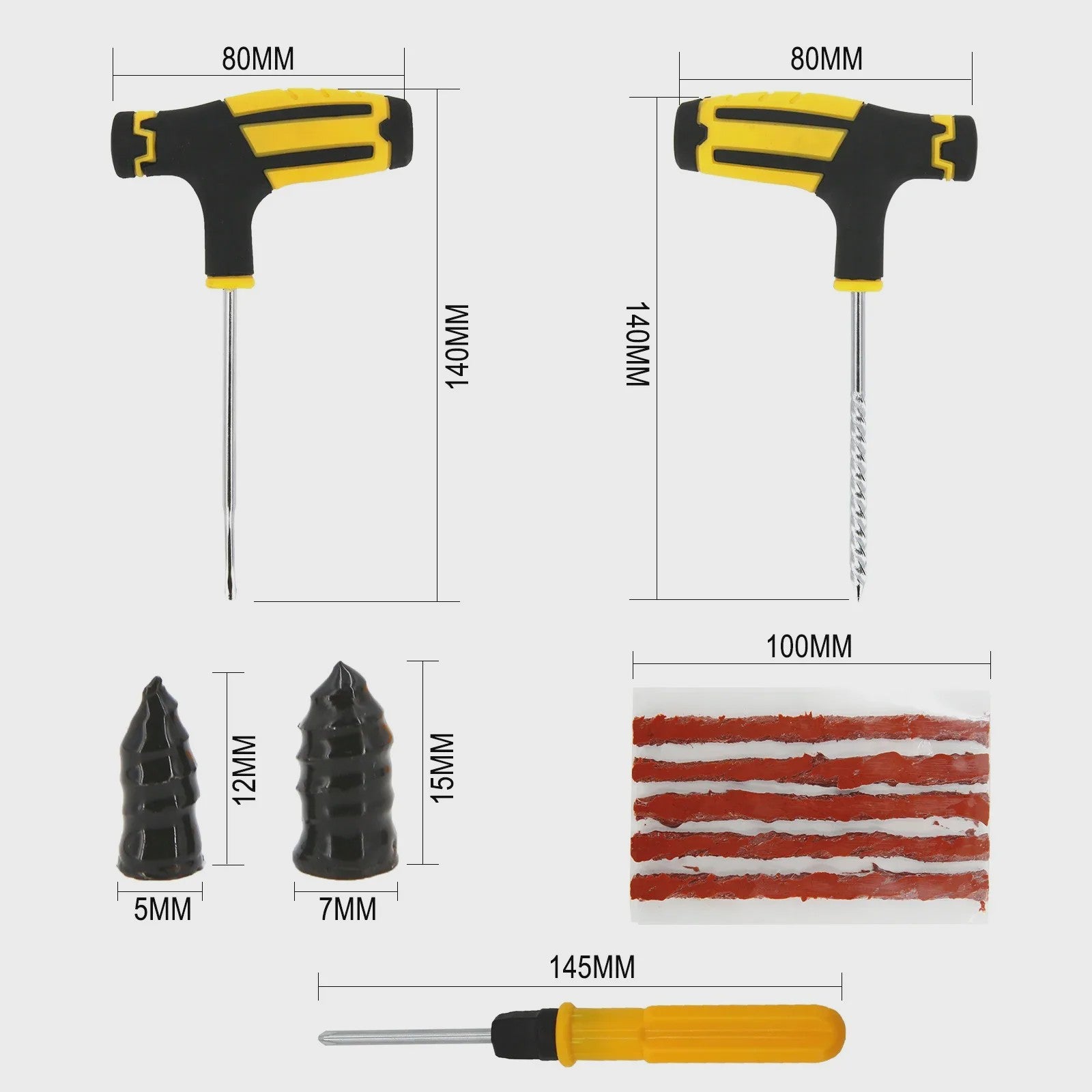Universele Bandenreparatieset Motor & Auto - Incl. EVA Opbergkoffer