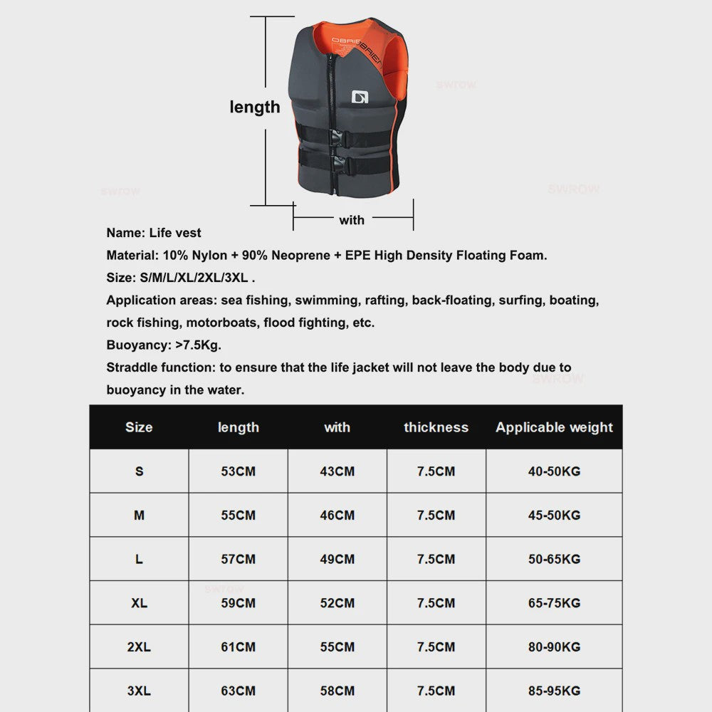 Veiligheidsvest Volwassenen - Zwemvest voor Watersporten zoals Kajakken, Jetski, Vissen & Bootvaren