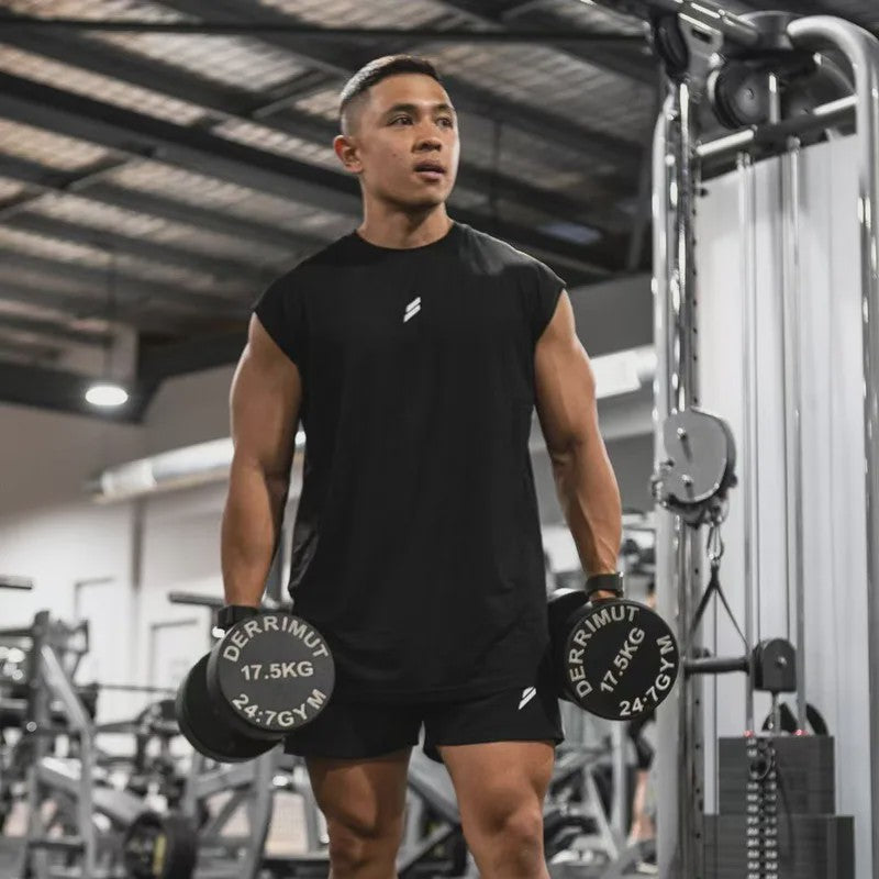 Heren Tanktop Zonder Mouwen - Sneldrogend & Ademend voor Fitness en Sport