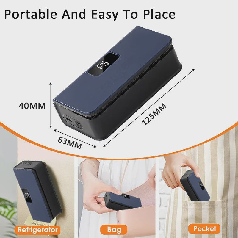 Draagbare Mini Heat Sealer & Bag Opener - 2-in-1 Keukenapparaat voor Voedselverpakking