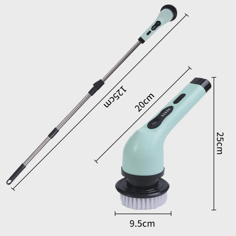 Elektrische Schoonmaakborstel 9-in-1: Krachtige Spin Scrubber voor Huis en Keuken