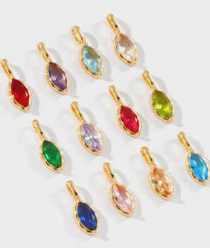 Set van 2 Olijfvormige Bedels met Strass & 18K Goudkleurige Hanger - DIY Sieraden Maken