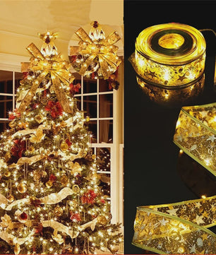Kerstlint met LED Verlichting - Batterijgevoed - Decoratie voor Kerstboom & Feestdagen