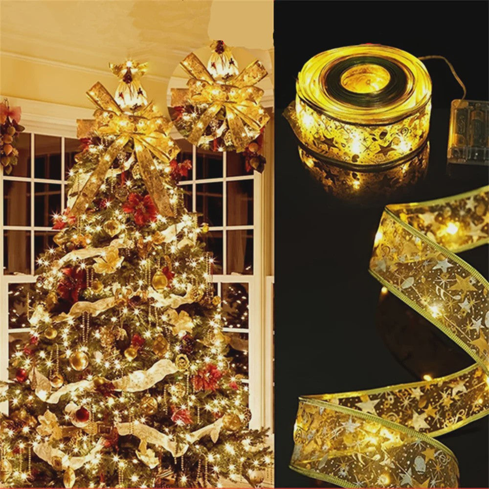 Kerstlint met LED Verlichting - Batterijgevoed - Decoratie voor Kerstboom & Feestdagen