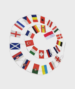 Vlaggenlijn Europa 2026 - Diverse Nationale Vlaggen voor Feestelijke Decoratie