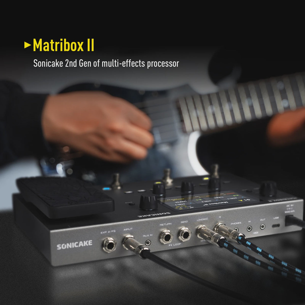 SONICAKE Matribox II Gitaar & Bass Multi-Effect Processor met Expression Pedal, FX Loop, USB