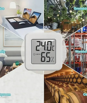 Compacte Digitale Thermometer en Hygrometer - Meet Temperatuur & Vochtigheid Binnenshuis