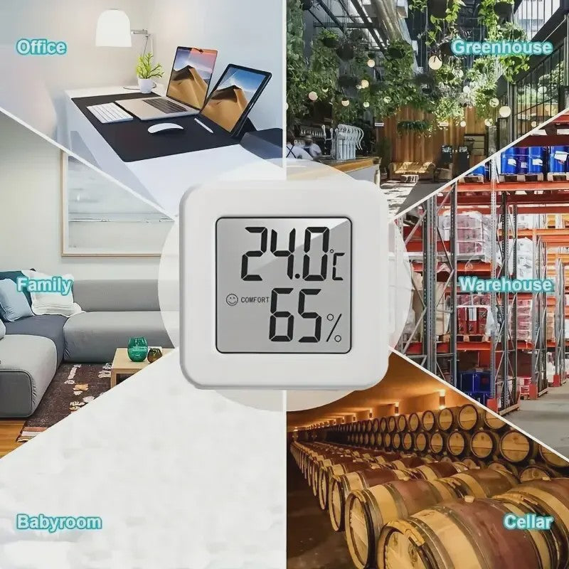 Compacte Digitale Thermometer en Hygrometer - Meet Temperatuur & Vochtigheid Binnenshuis