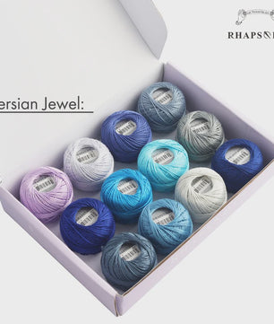 Rhapsody Pearl Cotton Garen Set - Maat 8 - 12 Bollen voor Haken, Borduren & Knutselen