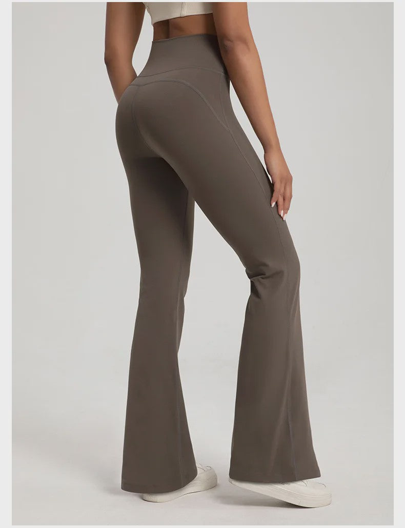 Naked Hoge Taille Bell Bottom Broek - Taille Corrigerend & Heupliftend voor Yoga & Fitness