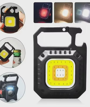 Compacte Multifunctionele LED Sleutelhanger Zaklamp met Flesopener - Draagbaar & Krachtig