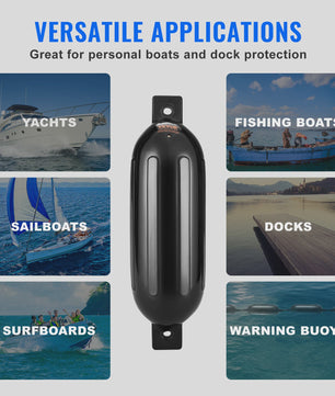 Opblaasbare Bootfender met Ribbels - Marine & Jachthaven Bescherming - Inclusief Pomp & Touwen