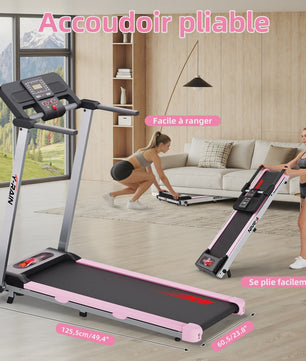 Y-Rain Opvouwbare Loopband met 12% Inclinatie, Bluetooth & App, Hartslagmeter
