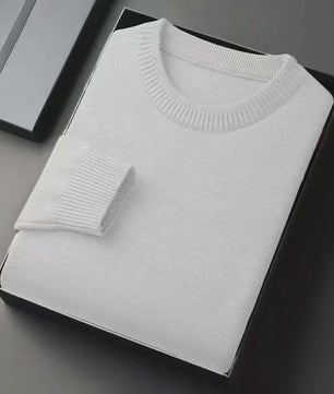 Heren Klassieke Gebreide Pullover Trui met Ronde Hals - Zacht & Lichtgewicht Casual Herentrui