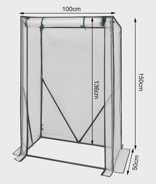 Compacte Kweekkas Tuin Tent - 100x50x136cm - Verplaatsbare Kas voor Planten en Groenten