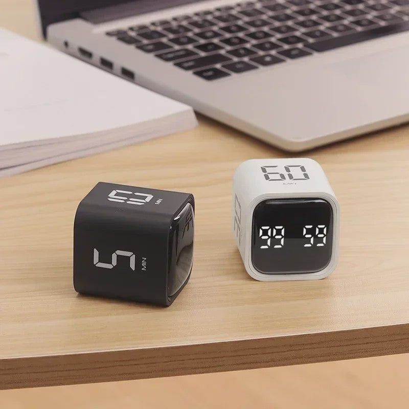 Slimme Kubus Timer met LED Display en Gravity Sensor - Perfect voor Studie, Werk en Koken