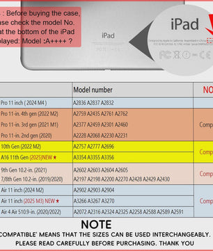 iPad Hoes met Draadloos Toetsenbord en Muis - Compatibel met 10.2, Pro 11, Air 5/4, M3/M4