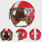 Retro Jethelm Open Face Motorhelm met Afneembaar Vizier - Vintage Scooter & Vespa Helm