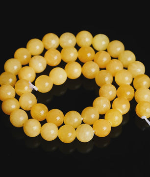 Natuurstenen Gele Jade Kralen Rond - 4-10mm voor Sieraden Maken