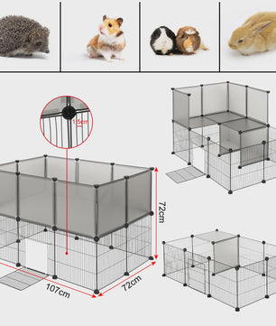 EUGAD Dierenren | Ruim Speelverblijf voor Konijnen, Katten, Puppies & Kleine Huisdieren | Buiten & Binnen Gebruik