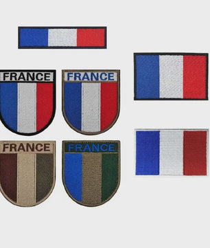 Franse Vlag Patches met Klittenband - Geborduurd Embleem