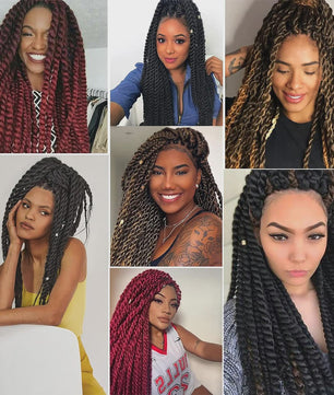 Havana Twist Crochet Haar - 6 Packs Synthetische Krullen voor Senegalese Twists