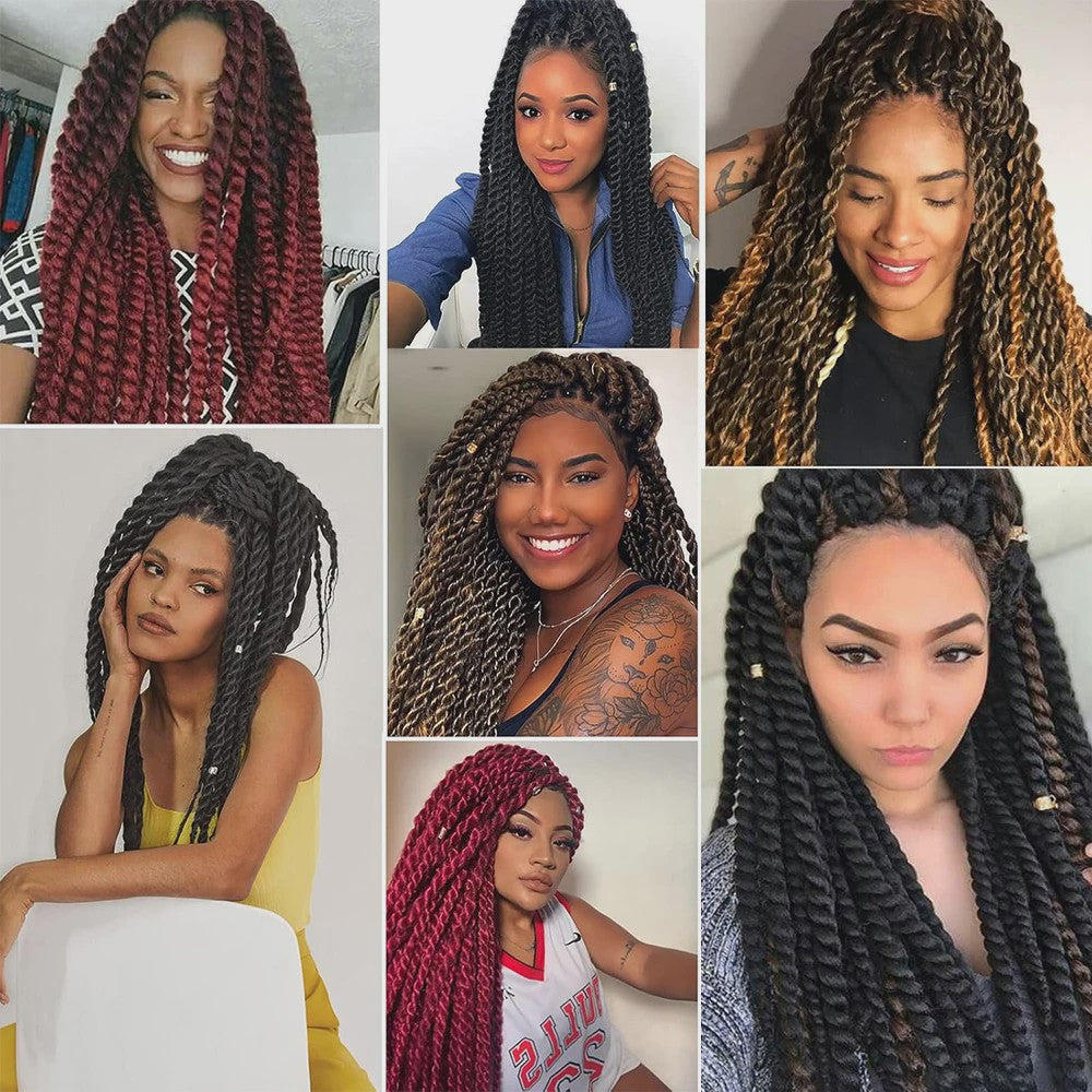 Havana Twist Crochet Haar - 6 Packs Synthetische Krullen voor Senegalese Twists